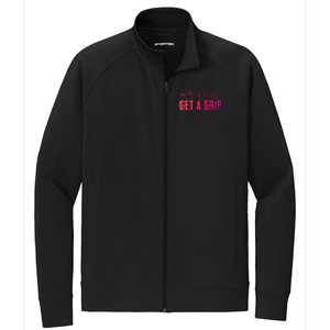 Funny Golfer Golfing Golf Get A Grip Golf Gift Stretch Full-Zip Cadet Jacket