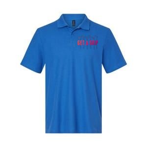 Funny Golfer Golfing Golf Get A Grip Golf Gift Softstyle Adult Sport Polo