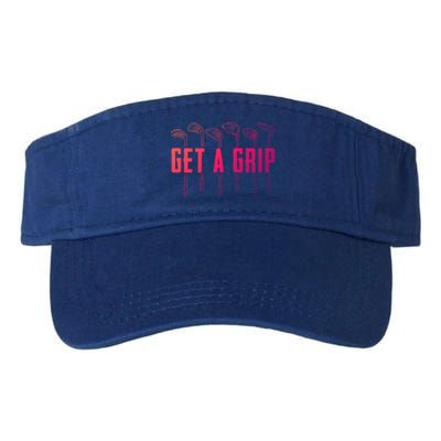 Funny Golfer Golfing Golf Get A Grip Golf Gift Valucap Bio-Washed Visor