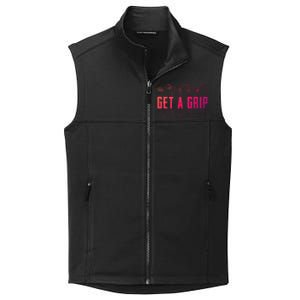 Funny Golfer Golfing Golf Get A Grip Golf Gift Collective Smooth Fleece Vest