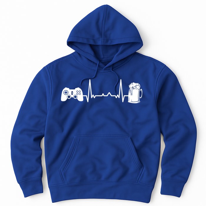 Funny Gamer Gift Heartbeat Ekg Gaming Nerd Video Games Cute Gift Hoodie