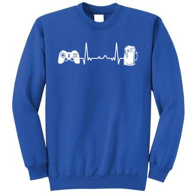 Funny Gamer Gift Heartbeat Ekg Gaming Nerd Video Games Cute Gift Sweatshirt