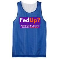 FedUp Give God Control Psalm 3419 Christian Bible & Jesus Mesh Reversible Basketball Jersey Tank