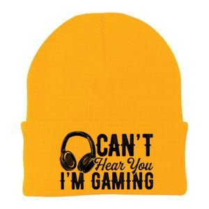 Funny Gamer Gaming Retro Headset Can't Hear You I'm Gaming Meaningful Gift Knit Cap Winter Beanie