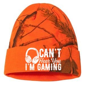 Funny Gamer Gaming Retro Headset Can't Hear You I'm Gaming Meaningful Gift Kati Licensed 12" Camo Beanie