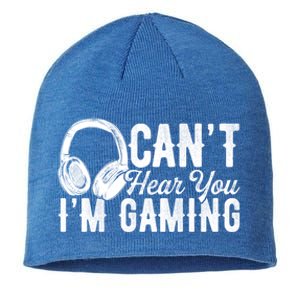 Funny Gamer Gaming Retro Headset Can't Hear You I'm Gaming Meaningful Gift Sustainable Beanie