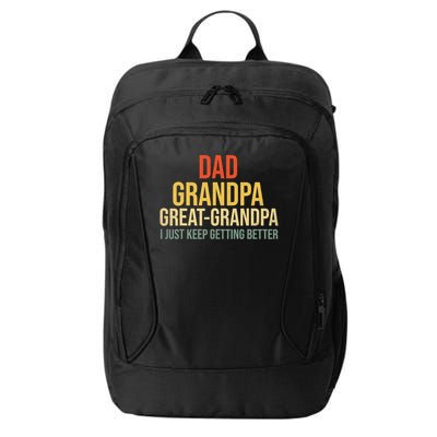 Funny Great Grandpa For Fathers Day City Backpack