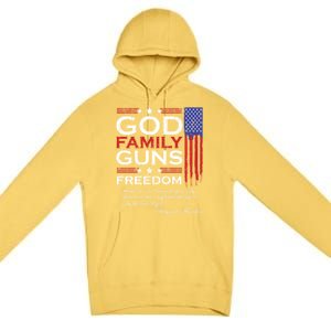 Family God Guns And Freedom Christian Maga 2020 Trump Gift Premium Pullover Hoodie