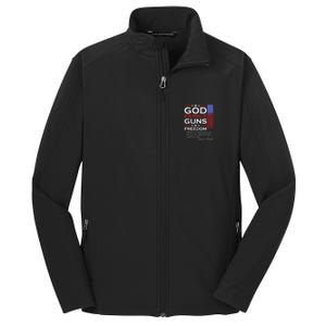 Family God Guns And Freedom Christian Maga 2020 Trump Gift Core Soft Shell Jacket