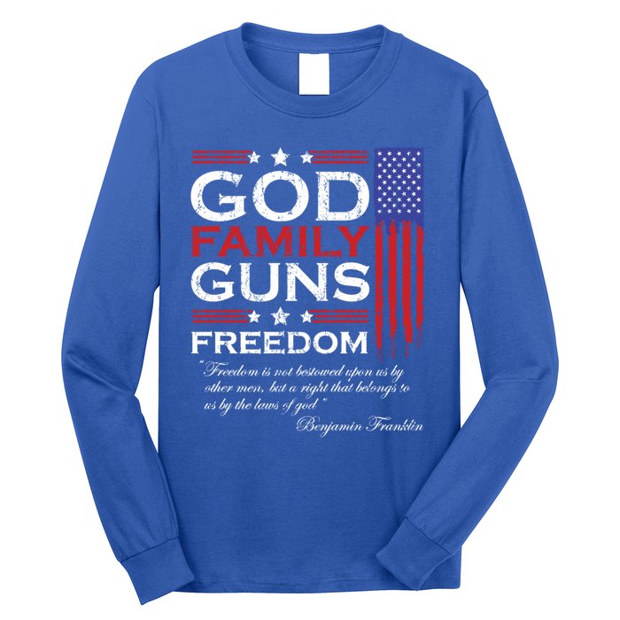 Family God Guns And Freedom Christian Maga 2020 Trump Gift Long Sleeve Shirt