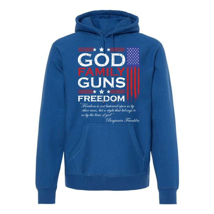 Family God Guns And Freedom Christian Maga 2020 Trump Gift Premium Hoodie