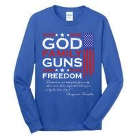 Family God Guns And Freedom Christian Maga 2020 Trump Gift Tall Long Sleeve T-Shirt