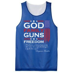 Family God Guns And Freedom Christian Maga 2020 Trump Gift Mesh Reversible Basketball Jersey Tank