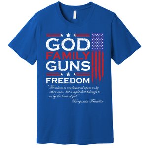 Family God Guns And Freedom Christian Maga 2020 Trump Gift Premium T-Shirt