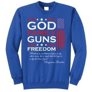 Family God Guns And Freedom Christian Maga 2020 Trump Gift Tall Sweatshirt