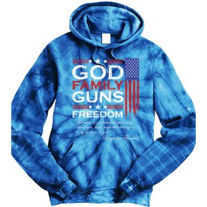 Family God Guns And Freedom Christian Maga 2020 Trump Gift Tie Dye Hoodie