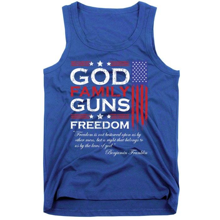 Family God Guns And Freedom Christian Maga 2020 Trump Gift Tank Top