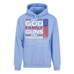 Family God Guns And Freedom Christian Maga 2020 Trump Gift Unisex Surf Hoodie