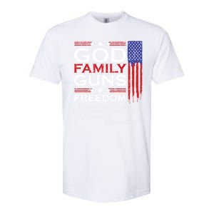 Family God Guns And Freedom Christian Maga 2020 Trump Gift Softstyle CVC T-Shirt