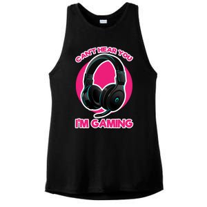 Funny Gamer Gift Headset Can't Hear You I'm Gaming Funny Gift Cute Gift Ladies PosiCharge Tri-Blend Wicking Tank