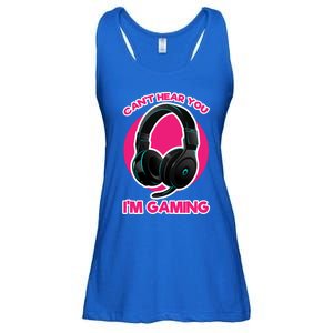 Funny Gamer Gift Headset Can't Hear You I'm Gaming Funny Gift Cute Gift Ladies Essential Flowy Tank