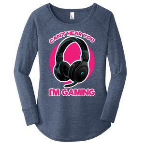 Funny Gamer Gift Headset Can't Hear You I'm Gaming Funny Gift Cute Gift Women's Perfect Tri Tunic Long Sleeve Shirt