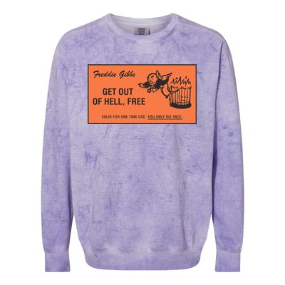 Freddie Gibbs Get Out Of Hell Free Colorblast Crewneck Sweatshirt