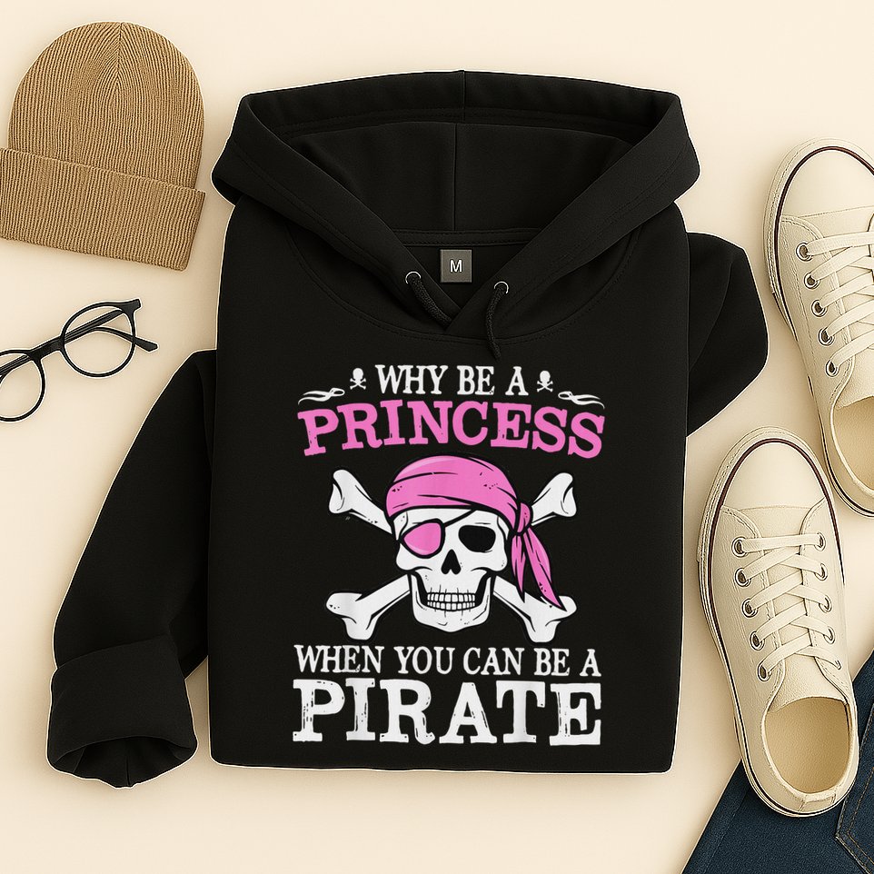 Funny Girl Gifts Why Be A Princess When You Can Be A Pirate Hoodie