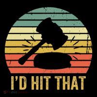 Funny Gavel Gift For Courtroom Judge Vintage Law Retro T-Shirt