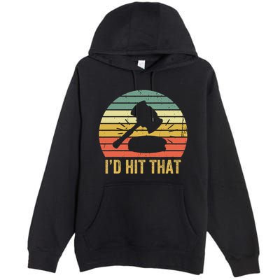 Funny Gavel Gift For Courtroom Judge Vintage Law Retro Premium Pullover Hoodie