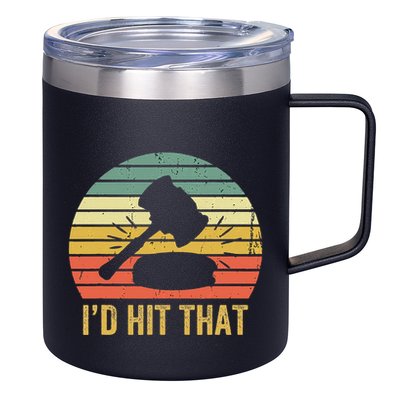 Funny Gavel Gift For Courtroom Judge Vintage Law Retro 12oz Stainless Steel Coffee Mug