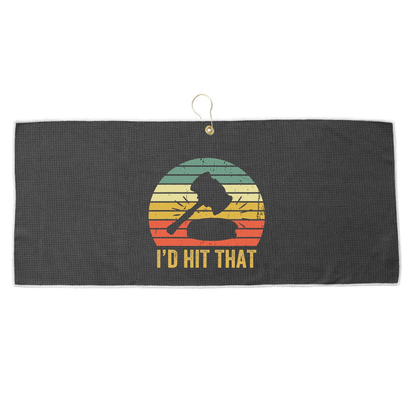 Funny Gavel Gift For Courtroom Judge Vintage Law Retro Large Microfiber Waffle Golf Towel