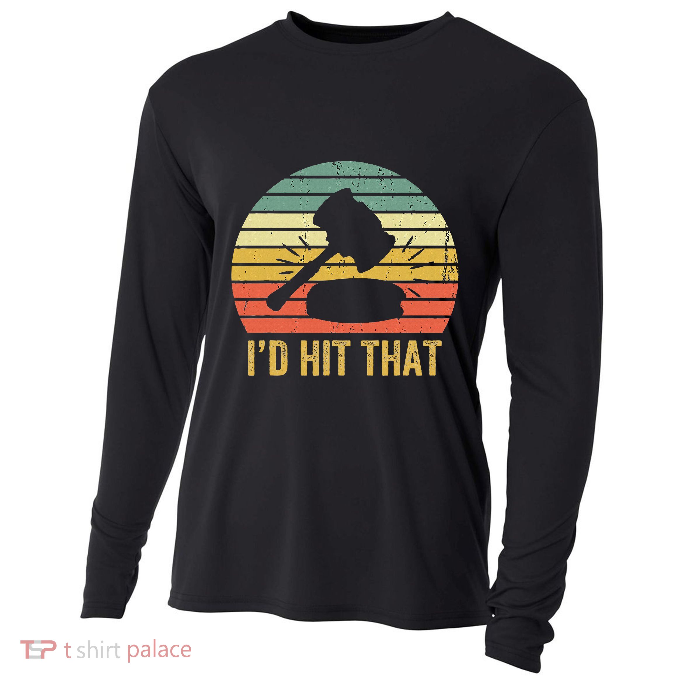 Funny Gavel Gift For Courtroom Judge Vintage Law Retro Cooling Performance Long Sleeve Crew