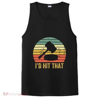 Funny Gavel Gift For Courtroom Judge Vintage Law Retro PosiCharge Competitor Tank