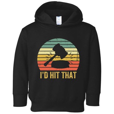 Funny Gavel Gift For Courtroom Judge Vintage Law Retro Toddler Hoodie