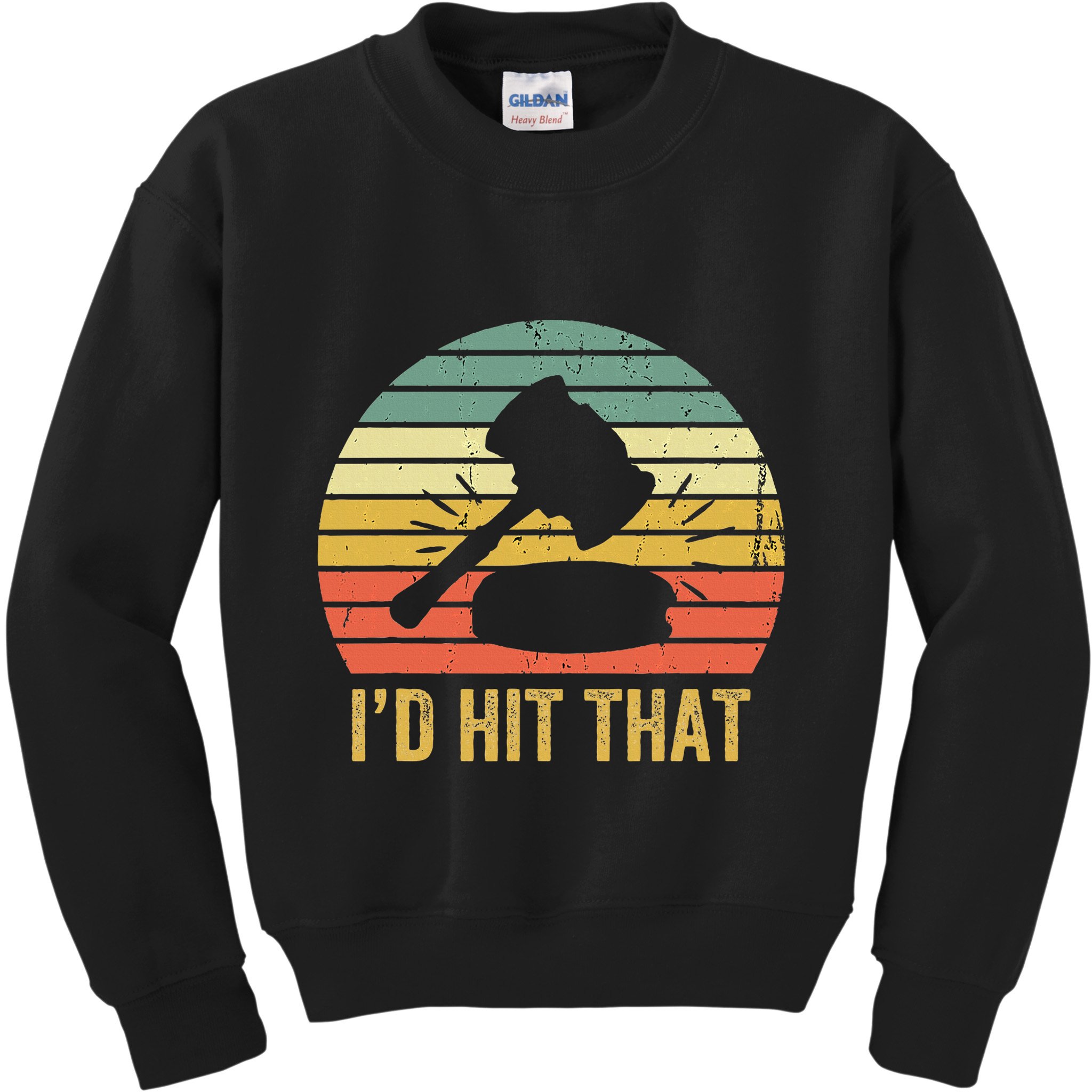 Funny Gavel Gift For Courtroom Judge Vintage Law Retro Kids Sweatshirt