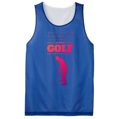 Funny Golf Gift In My Head IM Playing Golf Mesh Reversible Basketball Jersey Tank