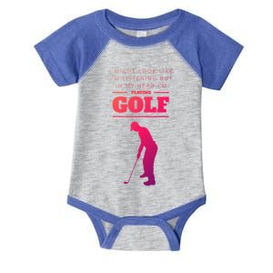 Funny Golf Gift In My Head IM Playing Golf Infant Baby Jersey Bodysuit