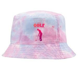 Funny Golf Gift In My Head IM Playing Golf Tie-Dyed Bucket Hat