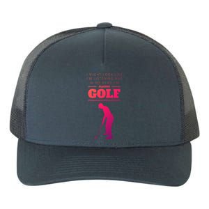 Funny Golf Gift In My Head IM Playing Golf Yupoong Adult 5-Panel Trucker Hat