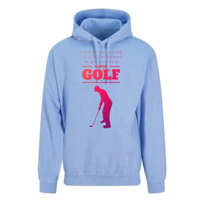 Funny Golf Gift In My Head IM Playing Golf Unisex Surf Hoodie