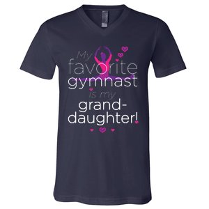 Favorite Gymnast Grandma For Women Gymnastics Grandma V-Neck T-Shirt