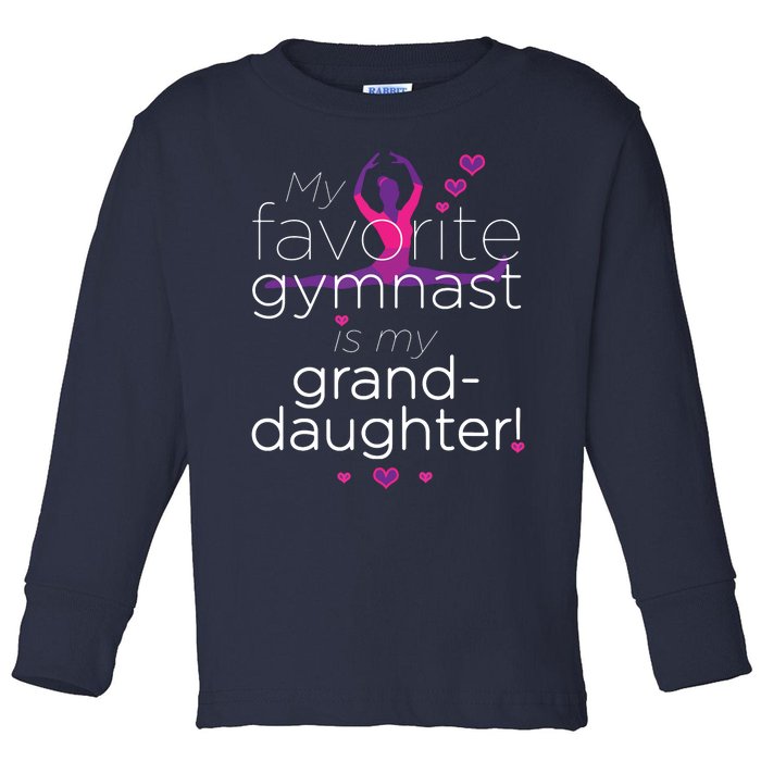 Favorite Gymnast Grandma For Women Gymnastics Grandma Toddler Long Sleeve Shirt