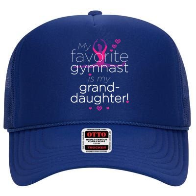 Favorite Gymnast Grandma For Women Gymnastics Grandma High Crown Mesh Back Trucker Hat