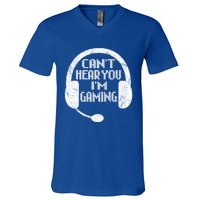 Funny Gamer Gift Headset Can't Hear You I'm Gaming Gift V-Neck T-Shirt