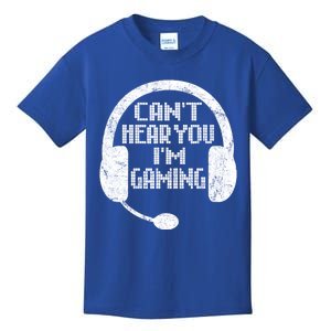 Funny Gamer Gift Headset Can't Hear You I'm Gaming Gift Kids T-Shirt