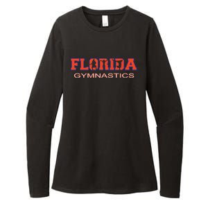 Florida Gymnastics Girl Tumbling Gear Gymnast Aerobic Dance Womens CVC Long Sleeve Shirt