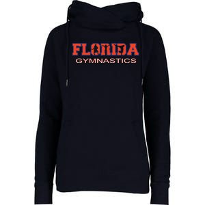 Florida Gymnastics Girl Tumbling Gear Gymnast Aerobic Dance Womens Funnel Neck Pullover Hood