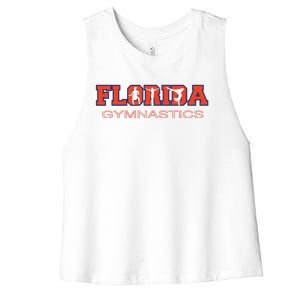 Florida Gymnastics Girl Tumbling Gear Gymnast Aerobic Dance Women's Racerback Cropped Tank