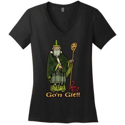 Funny GoN Git St Patrick Women's V-Neck T-Shirt